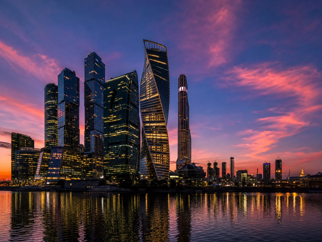 City skyline representing international expansion