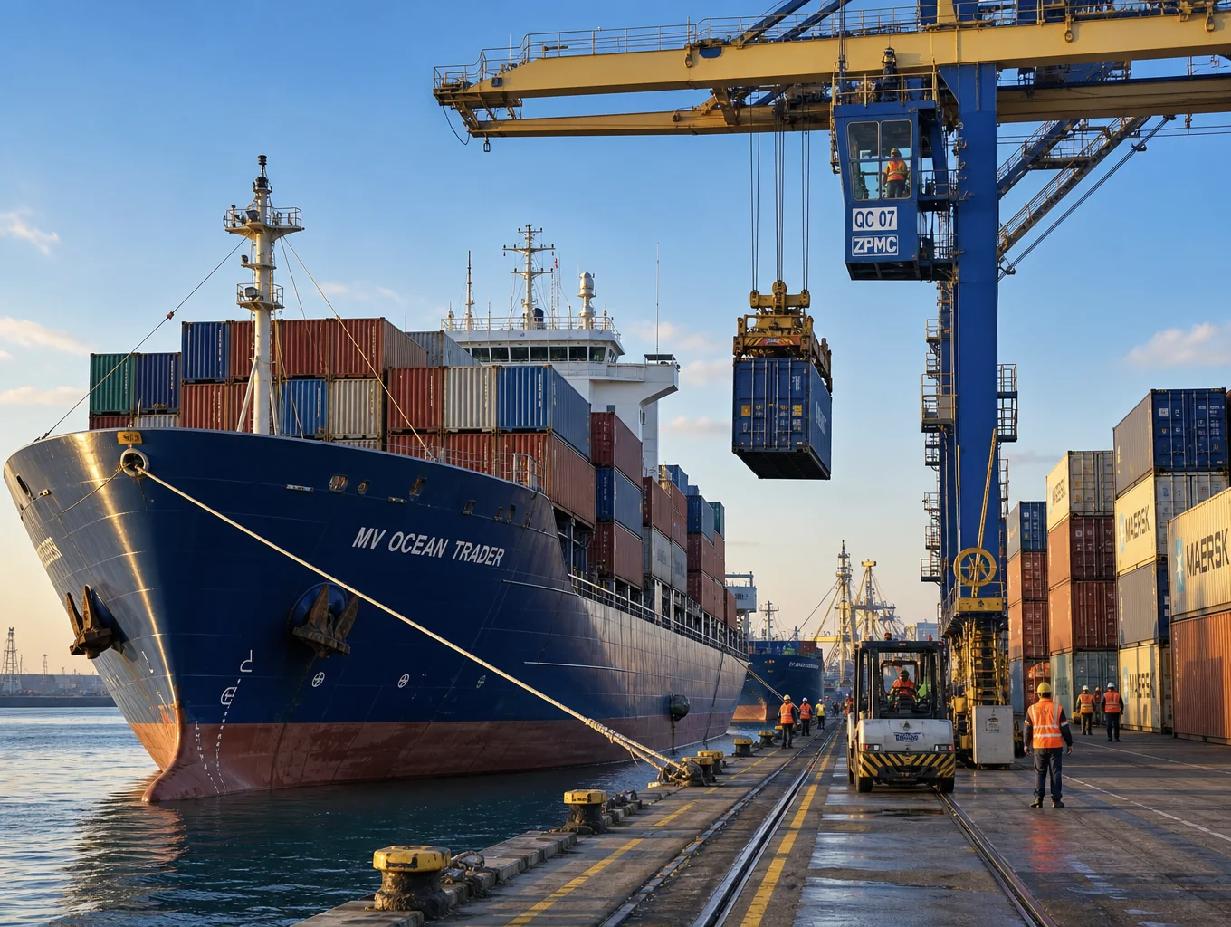 Cargo ship representing import finance
