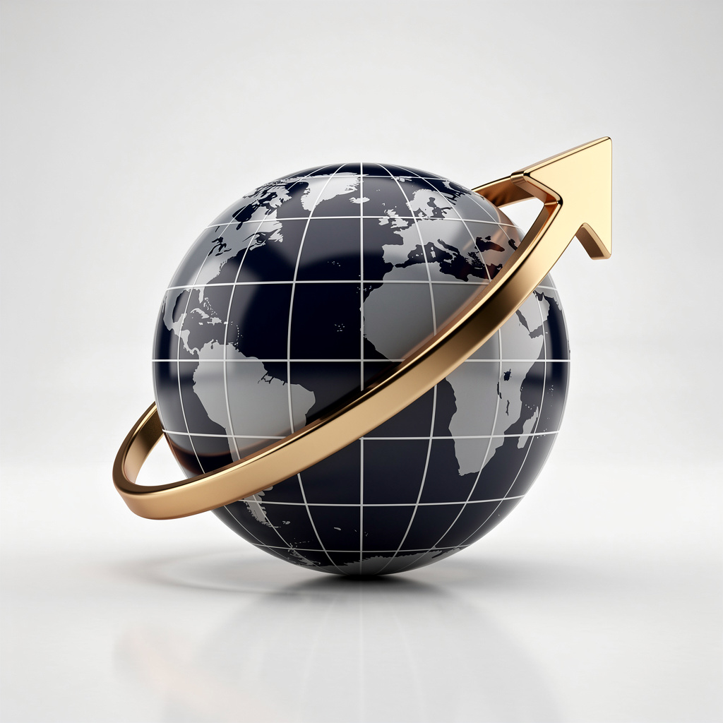 International business growth icon